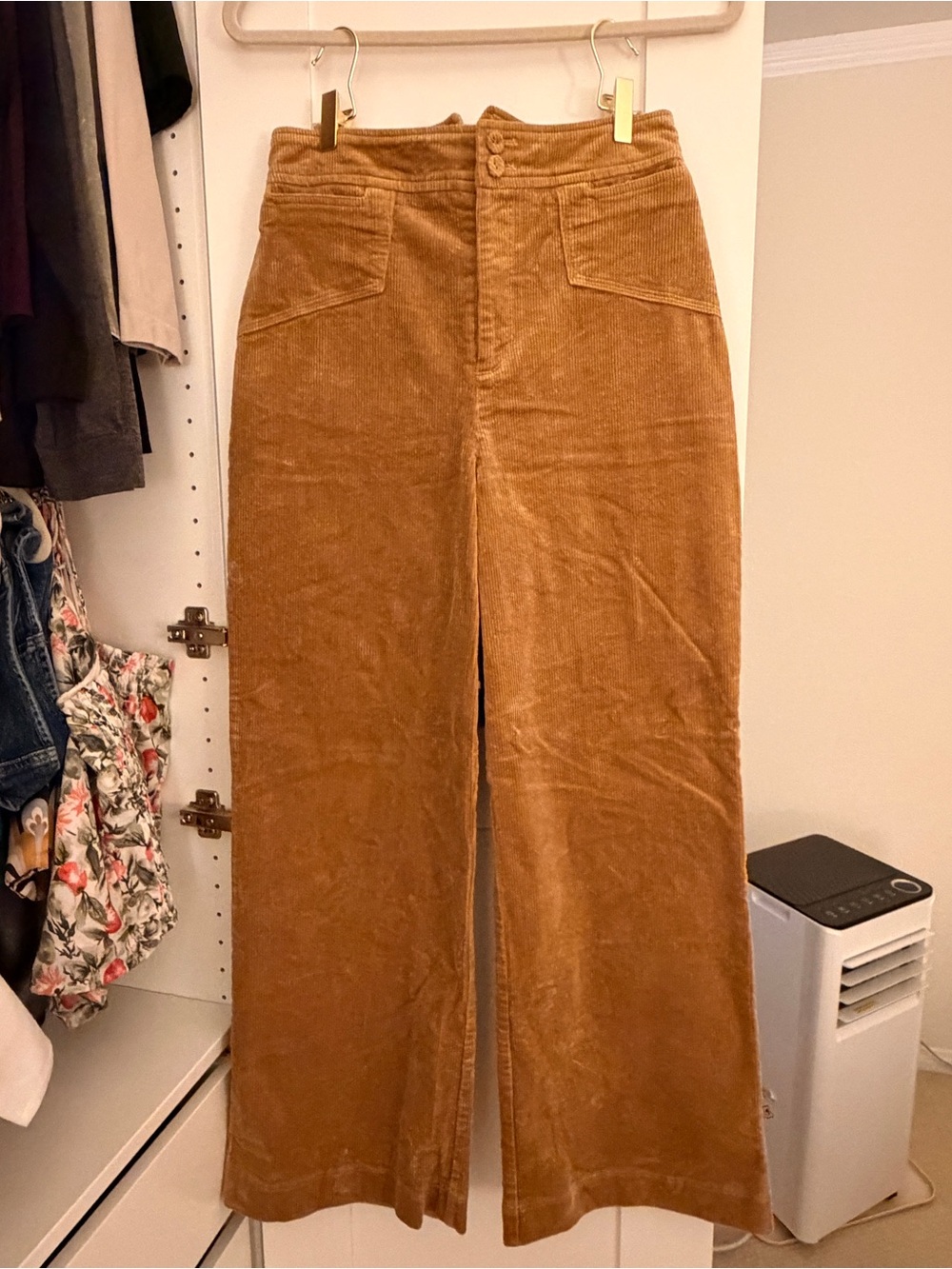 7 For All Mankind Corduroy Chino Wide-Leg Pants